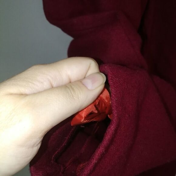 𝅺VINTAGE Red Spanish Winter Style High-Rise Tapered Trouser Pants Size Small - Picture 6 of 13